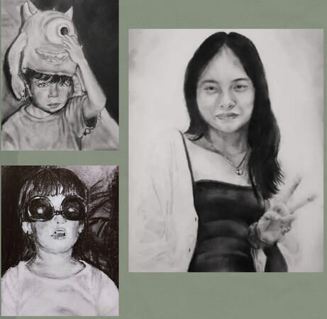 Charcoal portraits (A5-A4)